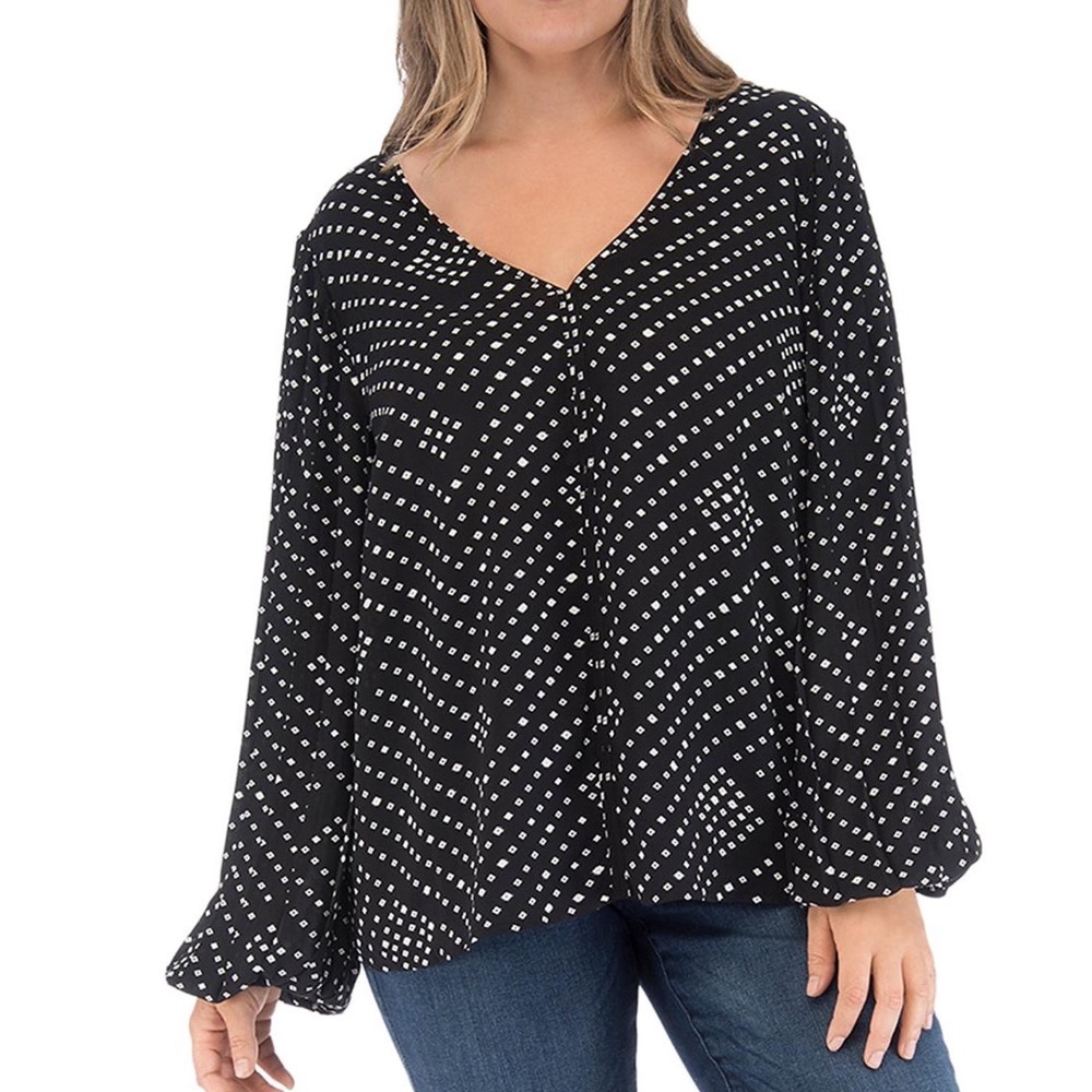 B Collection Bobeau Geometrical Blouse